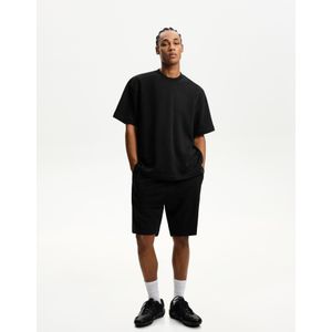 Bershka Velours Bermuda Heren Xl Zwart