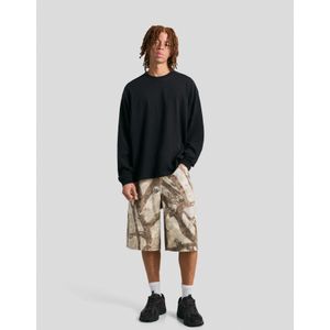 Bershka Baggy Bermuda Met Print Heren 36 Groen