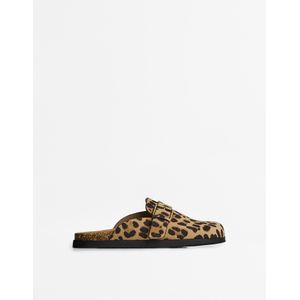 Bershka Leren Clogs Met Gesp Dames 35 Luipaard