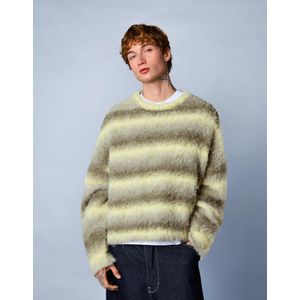 Bershka Meerkleurige Trui Met Geborsteld Effect Heren Xl Kaki