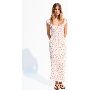 Bershka Midi-Jurk Dames L Wit