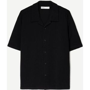 Bershka Overhemd Met Korte Mouwen En Structuur Heren S Zwart