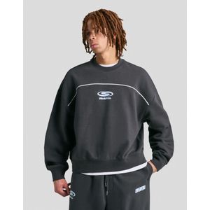 Bershka Boxy Sweater Met Print Heren S Blauw