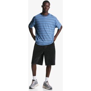 Bershka Corduroy Joggingbermuda Heren Xl Zwart