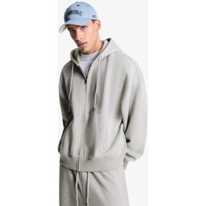 Bershka Capuchonsweater Met Rits Heren L Grijs