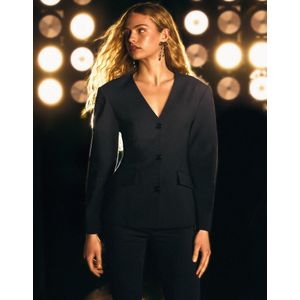Bershka Getailleerde Blazer Dames Xs Zwart