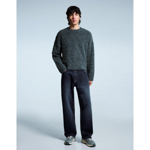 Bershka Baggy Jeans Heren 40 Donkerblauw