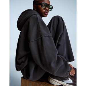 Bershka Oversized Hoodie Dames Xxs Donkergrijs