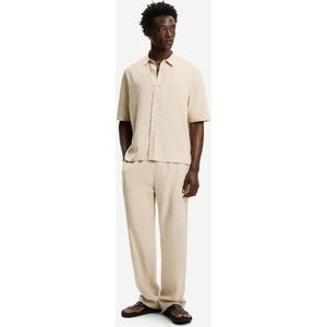 Bershka Wide Leg Joggingbroek Van Linnenmix Heren L Zand