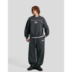 Bershka Balloon Fit Broek Met Print Heren Xl Blauw