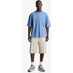 Bershka Bermuda Met Print Heren 44 Grijs