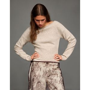 Bershka Trui Met Boothals Dames M Zand