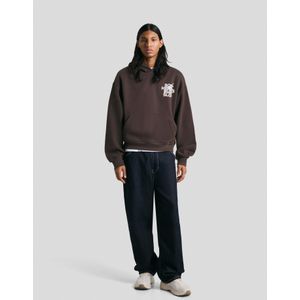 Bershka Hoodie Met Print Heren L Bruin