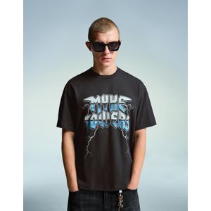 Bershka Mike Towers T-Shirt Met Korte Mouw Heren L Grijs