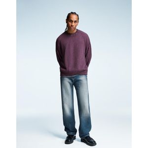 Bershka Relax Fit Straight Jeans Heren 42 Groen