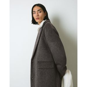 Bershka Jas Met Geborsteld Effect Heren L Grijs