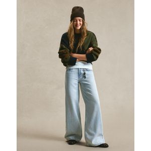 Bershka Jeans Met Wijde Pijpen Dames 10-12 Lichtblauw