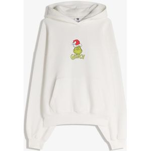 Bershka Hoodie The Grinch Met Print Dames M Gebroken Wit