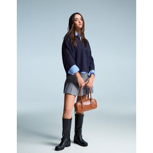 Bershka Sweater Met Polokraag Dames Xs Blauw