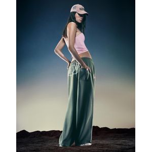 Bershka Sweatstof Broek Met Von Dutch-Print Dames S Kaki