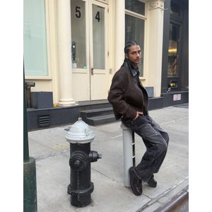 Bershka Super Baggy Corduroy Broek Heren 44 Donkergrijs