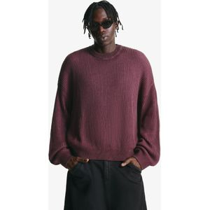 Bershka Boxy Fit Trui Heren Xl Bordeaux