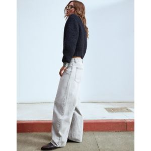 Bershka Barrel Jeans Dames 42 Grijs