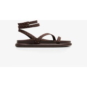 Bershka Platte Sandaal Met Studs Dames 36 Kameel