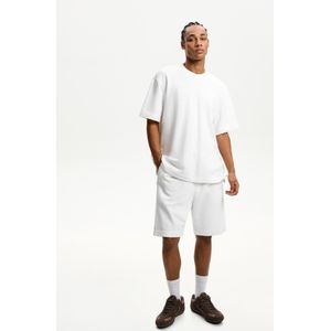 Bershka Velours Bermuda Heren Xl Wit