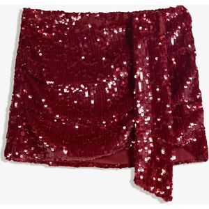 Bershka Minirok Met Lovertjes Dames M Rood