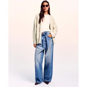 Bershka Vest Met V-Hals Dames M-L Zand