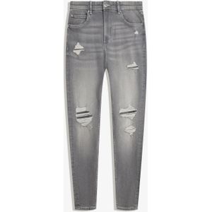 Bershka Carrot Fit Jeans Met Scheuren Heren 38 Donkergrijs