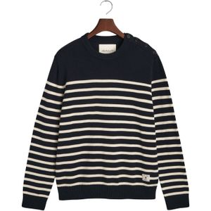 Gestreifter Rundhals-Pullover aus Baumwolle Gant
