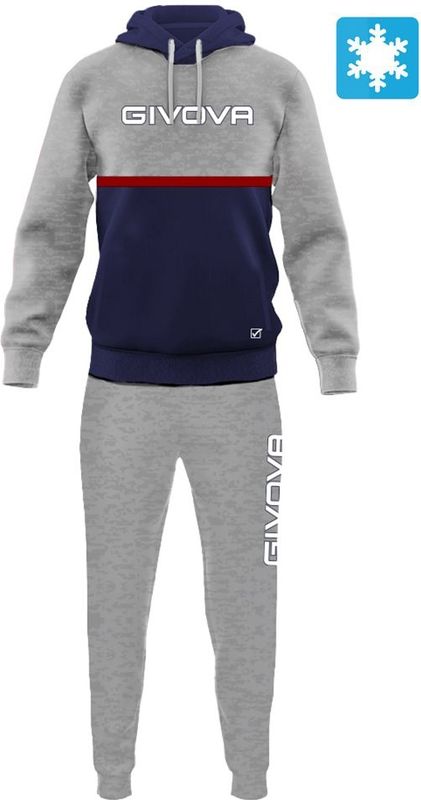 Zweifarbiger Fleece-Trainingsanzug Givova Italia 106