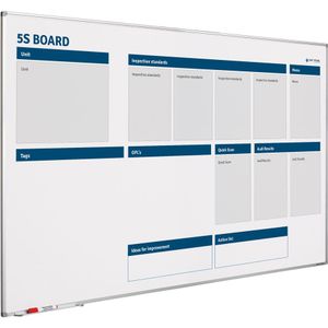 Whiteboard 5S verbeterbord - 120x200 cm - Smit Visual