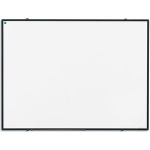 Whiteboard emaille - Softline profiel zwart - 120x150 cm - Smit Visual