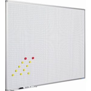 Whiteboard met ruitmotief 2x2cm- 90 x 120 cm - Smit Visual