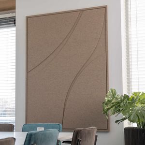 Smit Visual - FLOW Extra Large - Akoestisch Schilderij - Bruin - 120x160 cm