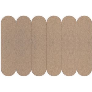 Akoestische wandpanelen Ovaal - 30x120cm - Beige - 6 stuks - Smit Visual