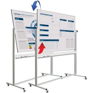 Whiteboard verrijdbaar  Bedrukt - 100 x 180 cm - Smit Visual