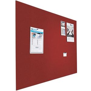 Prikbord bulletin - Zwevend - 120x200 cm  - Rood - Smit Visual