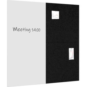 Whiteboard / prikbord pakket 200x200 cm - 1 whiteboard + 2 akoestische - IVOL