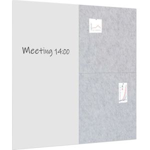 Whiteboard / prikbord pakket 200x200 cm - 1 whiteboard + 2 akoestische - IVOL
