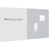 Whiteboard / prikbord pakket 100x200 cm - 1 whiteboard + 1 akoestisch - IVOL