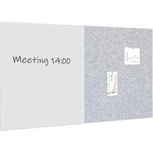Whiteboard / prikbord pakket 100x200 cm - 1 whiteboard + 1 akoestisch - IVOL