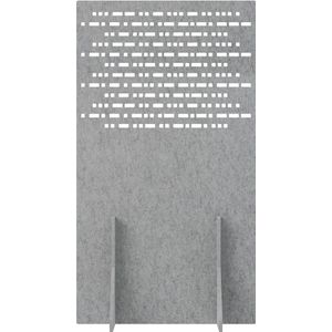 Akoestische scheidingswand - Staand - 100x180 cm - Lichtgrijs PET-vilt - Smit Visual