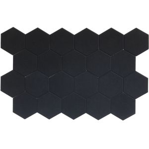 Akoestische wandpanelen Hexagon - Zwart PET-vilt - Set van 22 - IVOL