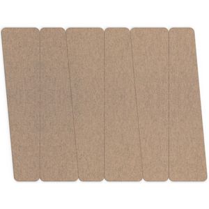 Akoestische wandpanelen Trapezium - 30x120cm - Beige - 6 stuks - Smit Visual