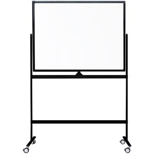 Verrijdbaar whiteboard - Dubbelzijdig en magnetisch - 100x150 cm - Zwa - IVOL