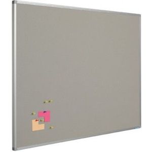 Prikbord bulletin 16mm grijs - 90x180 cm - Smit Visual
